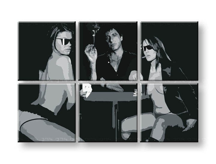 Ručno slikane slike na platnu Pop Art Scarface - AL PACINO 