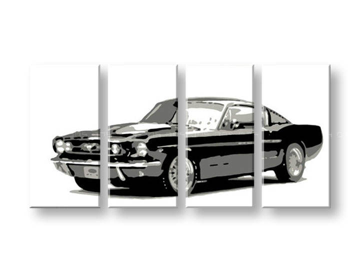 Ručno slikane slike na platnu Pop Art Ford Mustang 