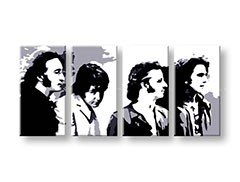 Ručno slikana slika Pop Art Beatles 160x80 cm