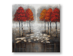 Slikana slika na platnu DRVEĆE 70x70 cm 