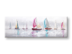 Slikana slika na platnu BRODOVI  120x40 cm