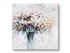 Slikana slika na platnu CVEĆE U VAZI 70x70 cm 