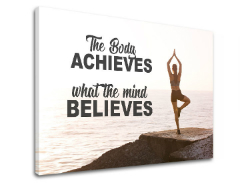 Motivaciona slika na platnu The body achieves_001