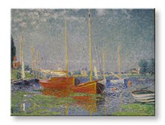 Slike na platnu RED BOATS AT ARGENTEUIL–Claude Monet 70x60cm 
