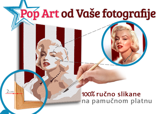 Slikani POP ART Fotografije na platnu - KVADRAT