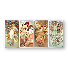 Reprodukcije FOUR SEASON - Alfons Mucha