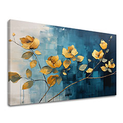Bezvremenska elegancija na platnu Apstraktno cveće u savremenom svetu | 40x60 cm