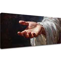 Božja ruka | oslikana akrilom i zlatnim listićima