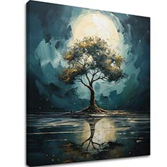 Moderan zidni dekor Tree of the Moon night - PREMIUM ART