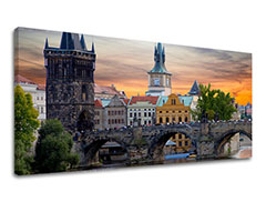 Slike na platnu GRADOVI Panorama - PRAG 