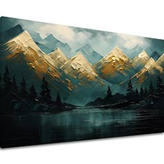 Moderno zidno slikarstvo Planine zalazećeg sunca - PREMIUM ART