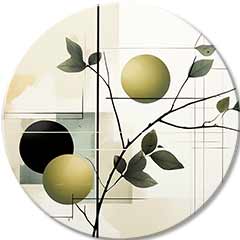 Okrugle slike sa akrilom Plantaža maslina | različite dimenzije