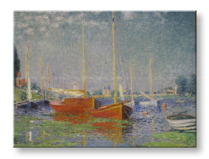 Reprodukcije RED BOATS AT ARGENTEUIL - Claude Monet 