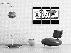 Ručno oslikana POP art slika AL KAPONE 3 dela | različite veličine