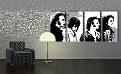 Ručno oslikana POP art slika Bitlsi od 4 dela bea5 | različite veličine