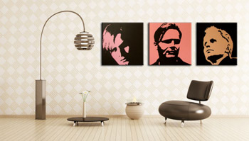 Ručno oslikana POP art slika Herbert Gronemajer 3 dela hg | različite veličine