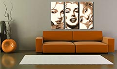 Ručno oslikana POP art slika Merilin Monro, 3 dela, mon1 | različite veličine