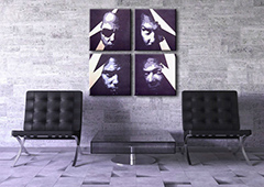 Ručno oslikana POP Art slika METALIKA od 4 metalna dela | različite veličine