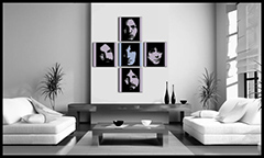 Ručno oslikana POP art slika Pink Flojd, 4 dela, pf | različite veličine