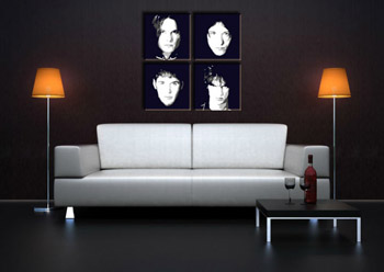 Ručno oslikana POP art slika Vervet TV od 4 dela | različite veličine