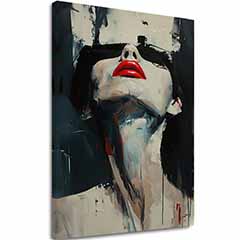 Slika na platnu Crvene usne - Dramatični dizajn