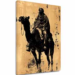 Slika na platnu Jahač na konju - Vintaž dekoracija