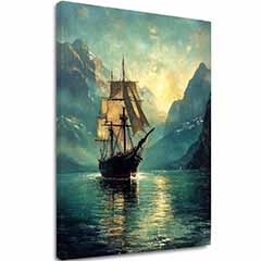 Slika na platnu Jedrilica - Romantična dekoracija