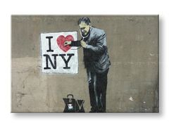 Slika na platnu STREET ART – BANKSY 80k120 cm