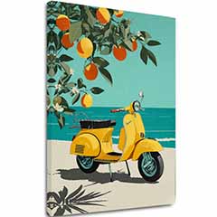 Slika na platnu Vespa u Italiji - Retro aleja