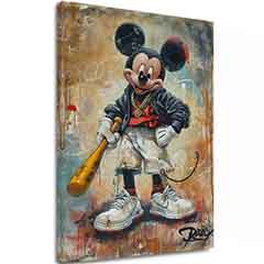 Slika STREET MICKEY na platnu | Oslikana struktura