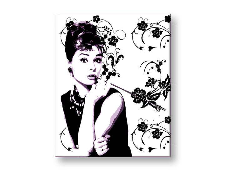 Ručno slikane slike na platnu Pop Art Audrey Hepburn 