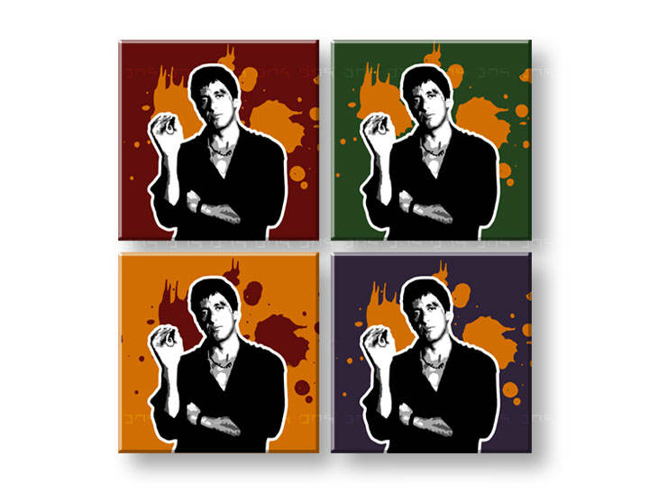 Ručno slikane slike na platnu Pop Art Scarface - AL PACINO 