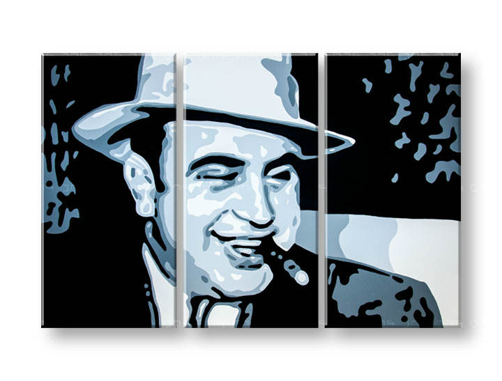 Ručno slikane slike na platnu Pop Art AL CAPONE 