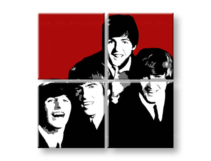 Ručno slikane slike na platnu Pop Art BEATLES 