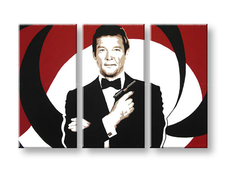 Ručno slikane slike na platnu Pop Art James Bond 