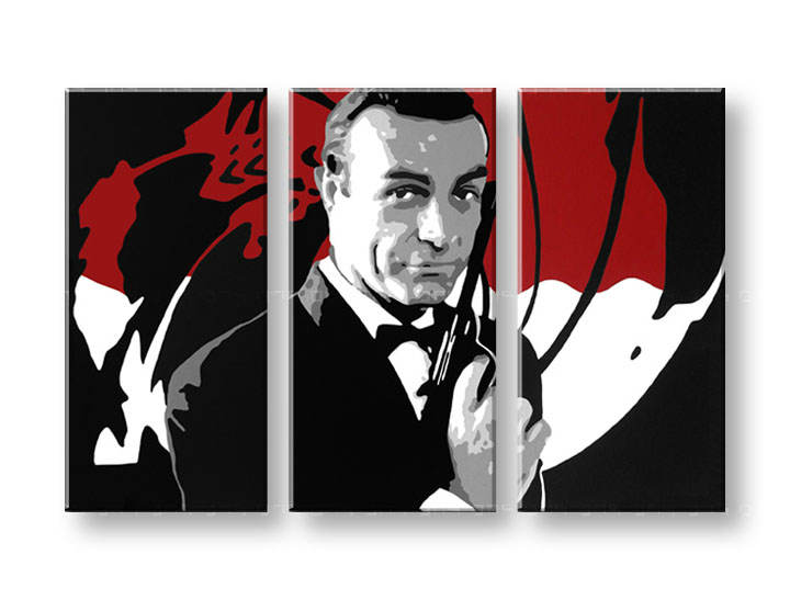 Ručno slikane slike na platnu Pop Art James Bond 