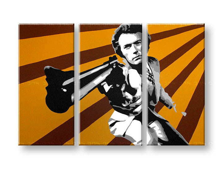 Ručno slikane slike na platnu Pop Art Clint Eastwood 