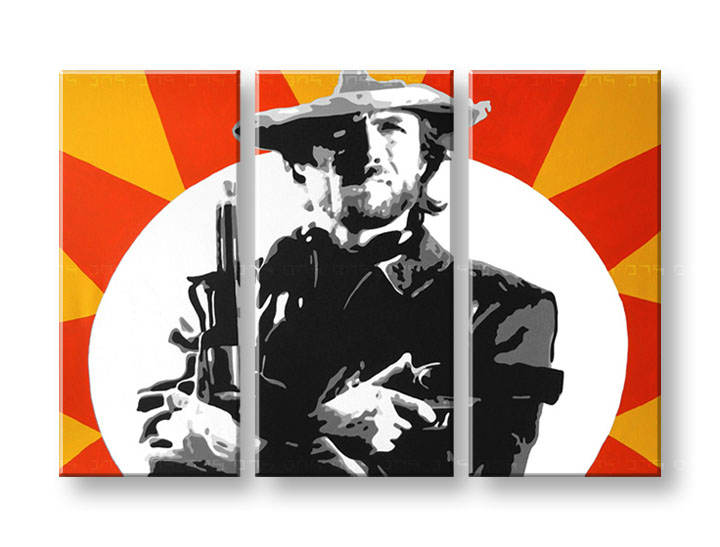 Ručno slikane slike na platnu Pop Art Clint Eastwood 