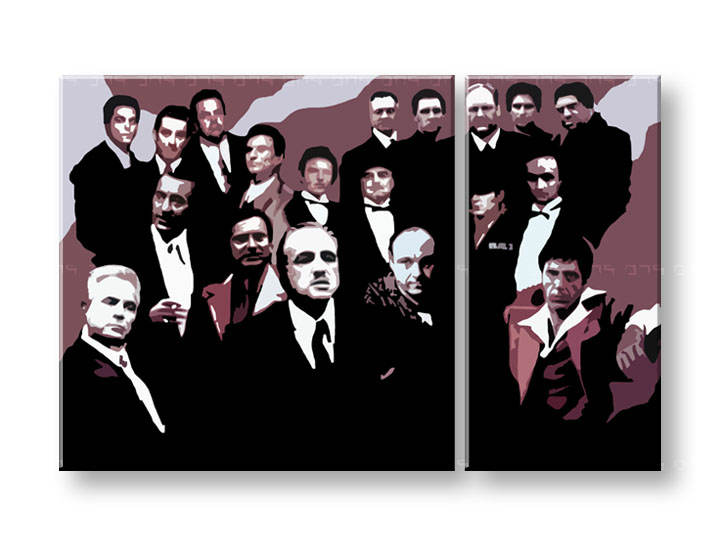 Ručno slikane slike na platnu Pop Art The Mafia Family 