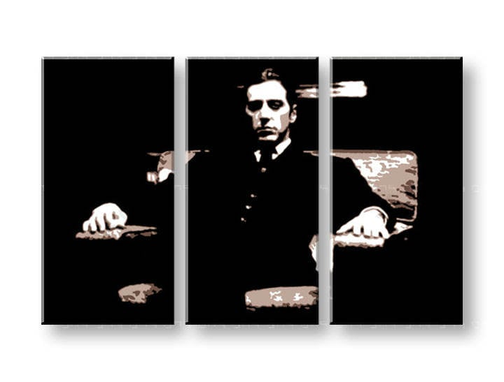Ručno slikane slike na platnu Pop Art Godfather 3-delne 