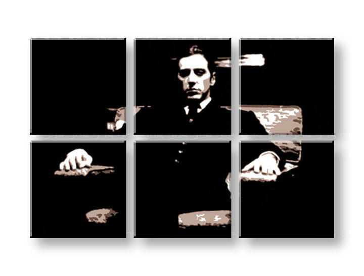 Ručno slikane slike na platnu Pop Art Godfather 6-delne