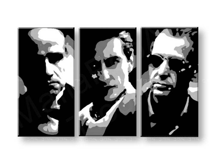 Ručno slikane slike na platnu Pop Art GODFATHER 