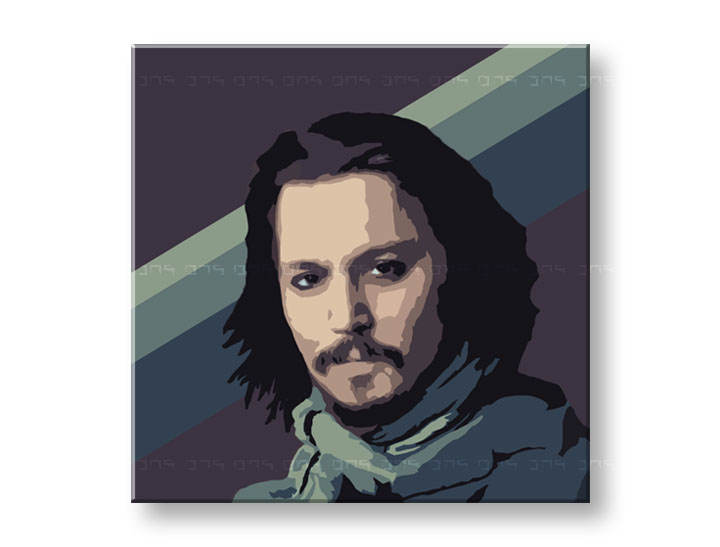 Ručno slikane slike na platnu Pop Art Johnny Depp 