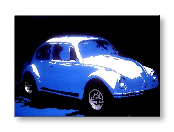 Ručno slikane slike na platnu Pop Art Volkswagen Beetle 1-delne 
