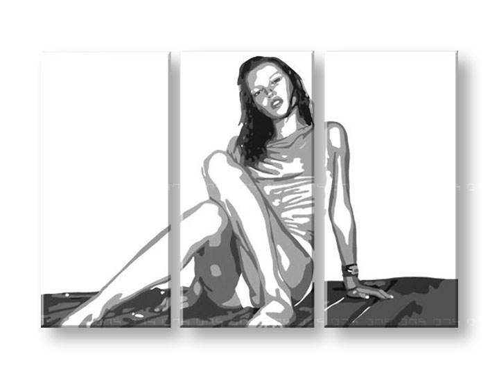 >Na lageru< Ručno slikane slike na platnu POP Art -21% Popust Kate Moss 120x80cm