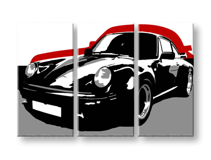 Ručno slikane slike na platnu Pop Art PORSCHE 911