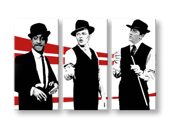 Ručno slikane slike na platnu Pop Art Rat Pack 