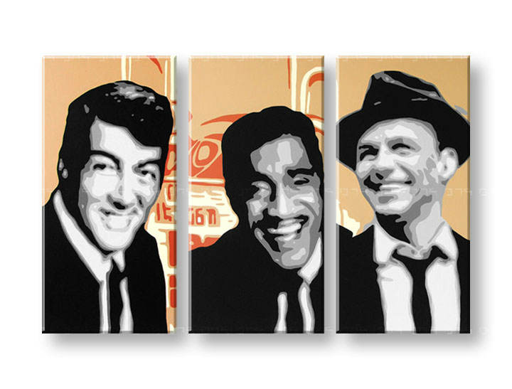 Ručno slikane slike na platnu Pop Art Rat Pack 