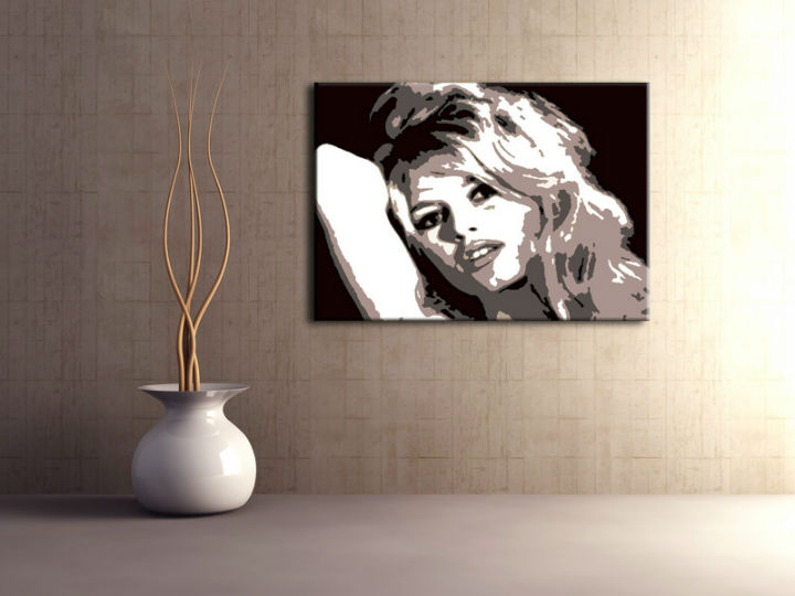 Ručno slikane slike na platnu Pop Art Brigitte Bardot 1-delne 