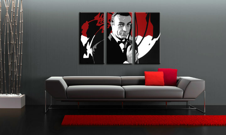 Ručno slikane slike na platnu Pop Art James Bond 